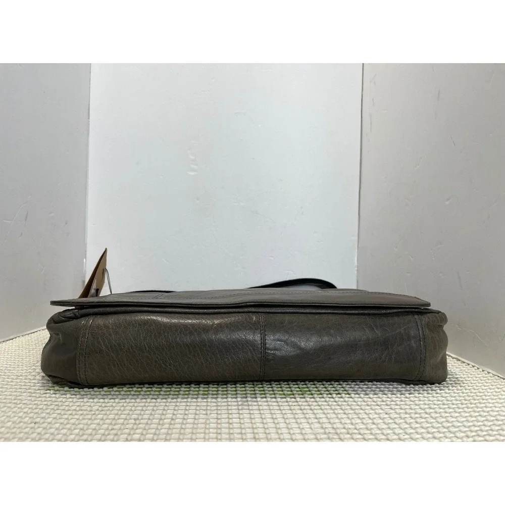 Jack Georges Voyager 7315 Leather Messenger Bag Green Crossbody Laptop Briefcase